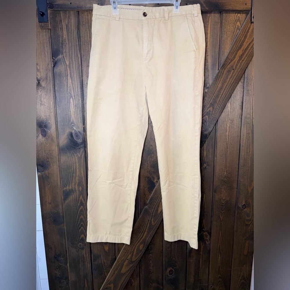 Brooks Brothers Flat Front Chino Pants Cotton Preppy Minimalist Casual 36 X 32